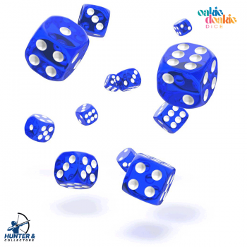 Oakie Doakie Dice W6 Würfel 16 mm Speckled - Blau 12 Stück